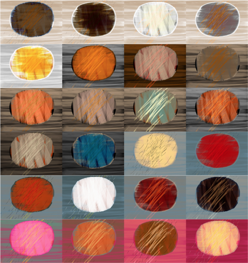 zonnevlekken. nabeelden van de zon (tekeningen)