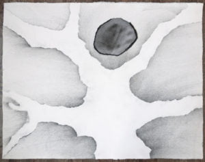 Onderweg - grafiet tekening/collage